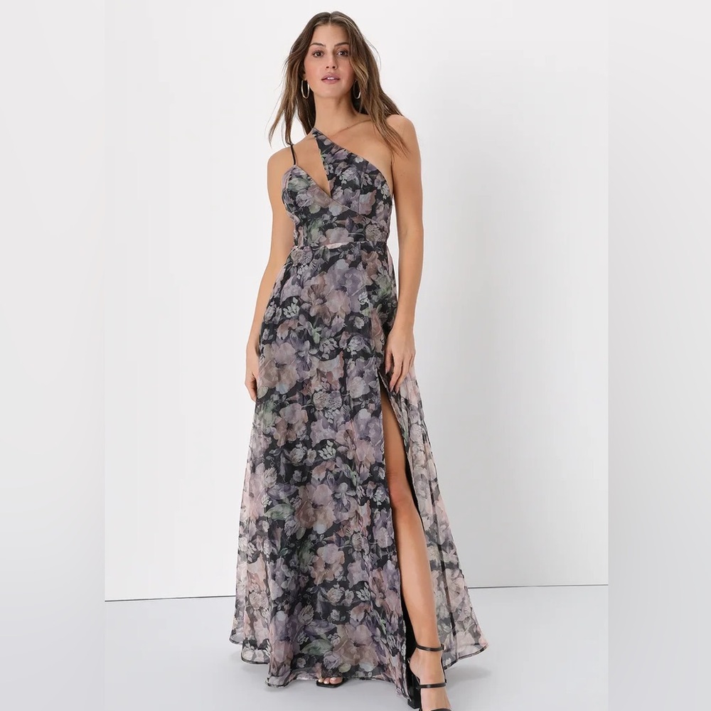 Lulu's Brown and Black Halter Maxi Dress for Weddings